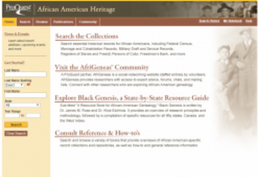 African American Heritage database image.
