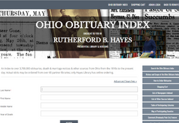 Rutherford B. Hayes Obituary Index website image.