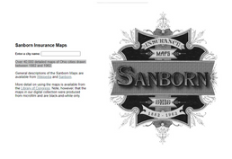 Sanborn Fire Insurance Maps website image.